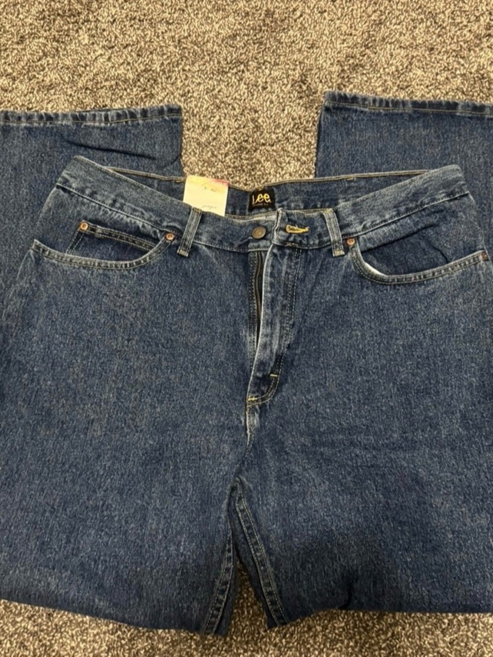 Lee Men's Relaxed Dark Blue Denim Jeans